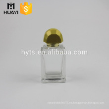Botella de perfume de cristal vacía recargable de lujo 100ml con la tapa amarilla